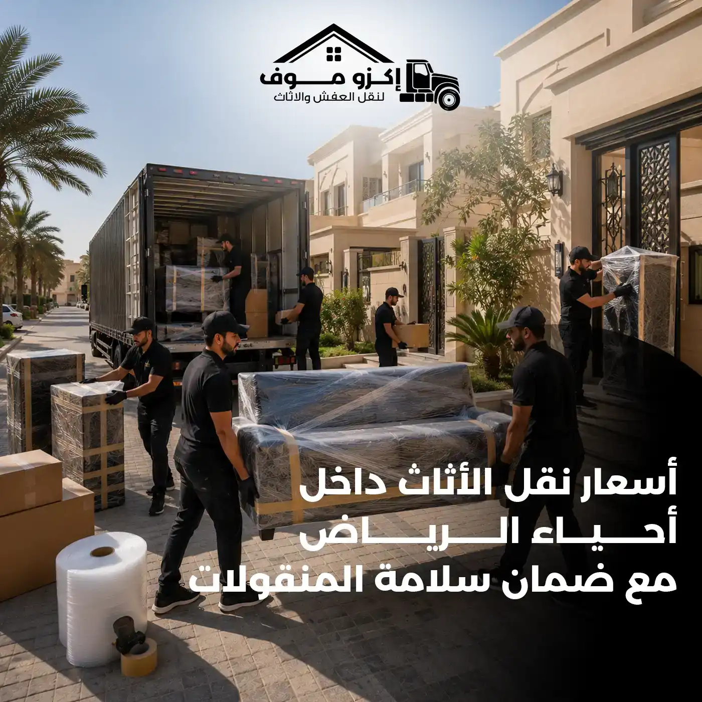 أسعار نقل الأثاث داخل أحياء الرياض | اكزو موف