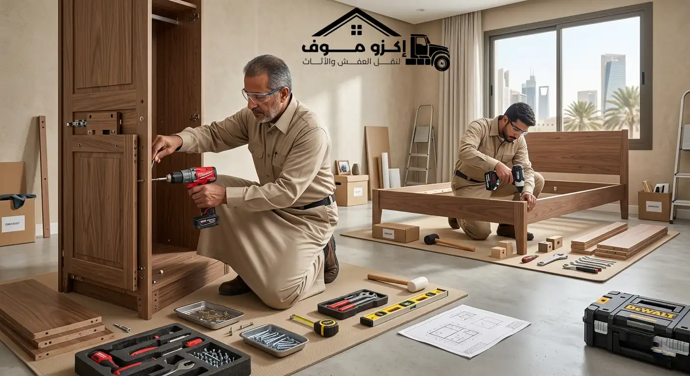 فك وتركيب عفش بيتك بأمان وسرعة – اكزو موف توفر نجارين محترفين وأدوات حديثة