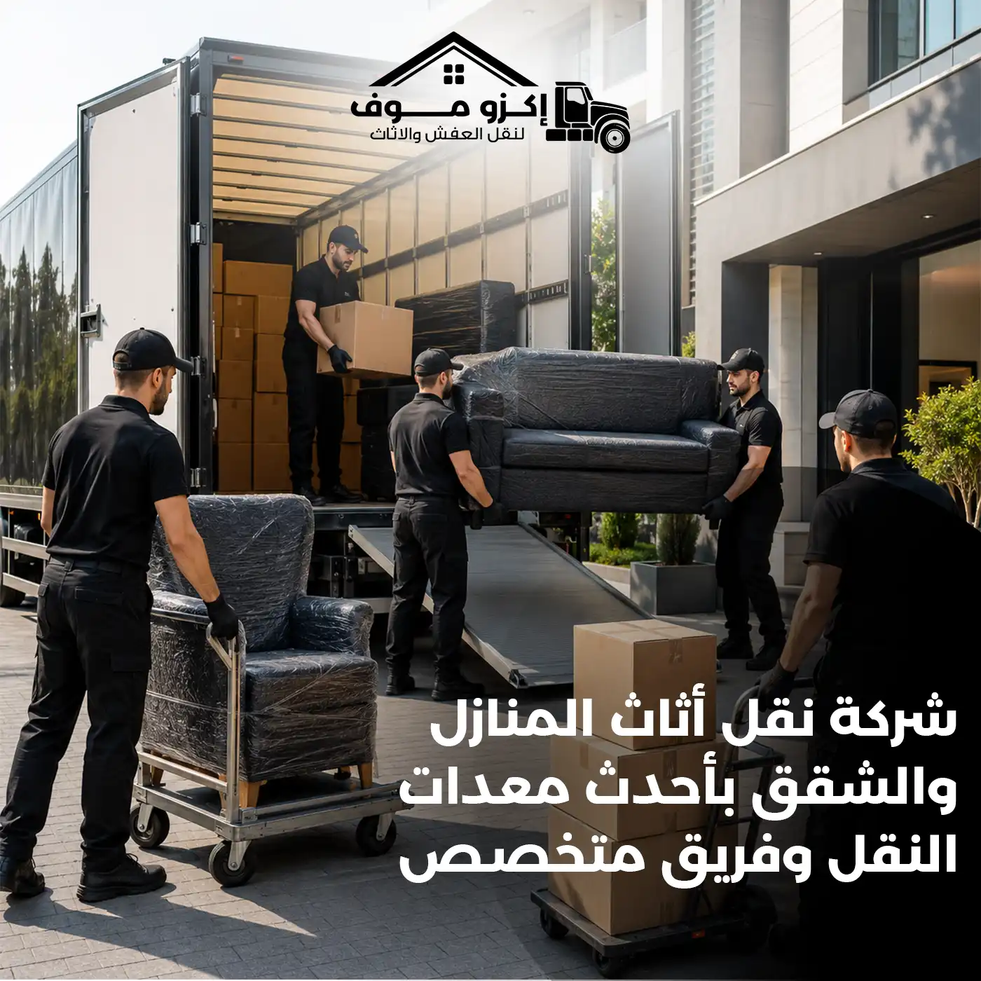 شركة نقل أثاث المنازل والشقق بأحدث معدات النقل