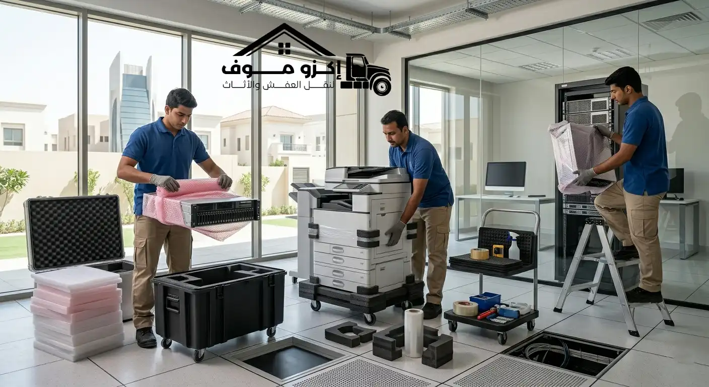 نقل الأجهزة المكتبية الحساسة – طابعات وسيرفرات – اكزو موف