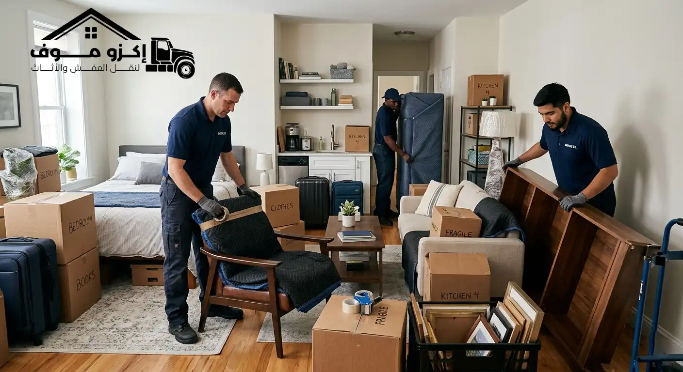 نقل شقق غرفتين واستوديو بالرياض – اكزو موف