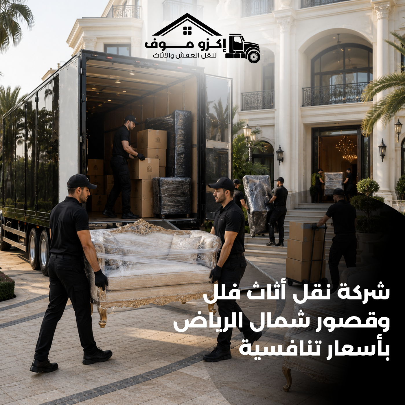 شركة نقل أثاث فلل وقصور شمال الرياض – بأسعار تنافسية